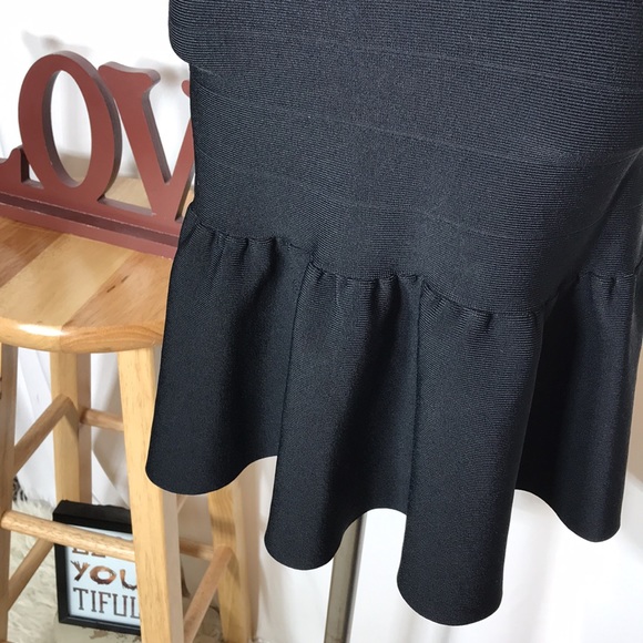 GUESS Sweater Mirage Cut Out Bandage Dress - New Women | Color: Black - Picture 6 of 10